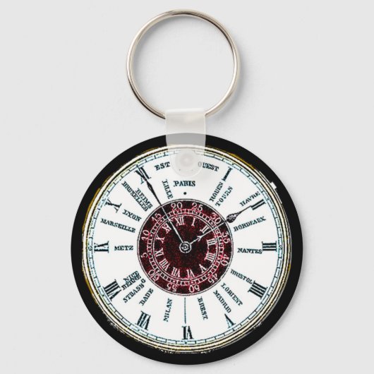 ヴィンテージタイムゾーン監視 キーホルダー (正面)