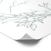 ヴィンテージタイムレスフローラグリーンベイビーシャワー特典 ポスター (角)