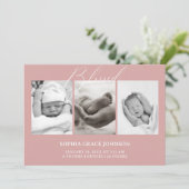 ヴィンテージタイムレスフローラピンクベビー発表 招待状 (スタンド正面)