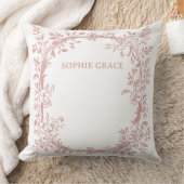 ヴィンテージタイムレスフローラピンクベビー クッション (ブランケット)