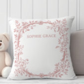 ヴィンテージタイムレスフローラピンクベビー クッション