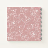 ヴィンテージタイムレスフローラピンク赤ちゃんシャワー ノートブック (裏面)
