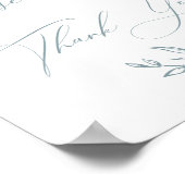 ヴィンテージタイムレスフローラブルーベビーシャワーの好意 ポスター (角)