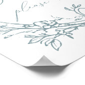 ヴィンテージタイムレスフローラブルーベビーシャワー特典 ポスター (角)