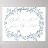 ヴィンテージタイムレスフローラブルーベビーシャワー特典 ポスター (正面)