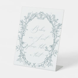 ヴィンテージタイムレスフローラブルーベビーシャワー特典 台座サイン