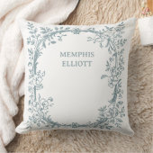 ヴィンテージタイムレスフローラブルーベビー クッション (ブランケット)