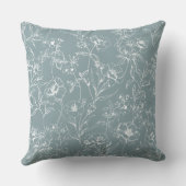 ヴィンテージタイムレスフローラブルーベビー クッション (裏面)