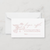 ヴィンテージタイムレスフローラベビーシャワーおむつラッフル ノートカード (正面)