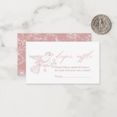 ヴィンテージタイムレスフローラベビーシャワーおむつラッフル ノートカード (正面/裏面インサイチュ)