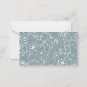 ヴィンテージタイムレスフローラベビーシャワーおむつラッフル ノートカード (裏面)