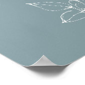 ヴィンテージタイムレスフローラベビーシャワーカードギフト ポスター (角)