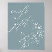 ヴィンテージタイムレスフローラベビーシャワーカードギフト ポスター (正面)