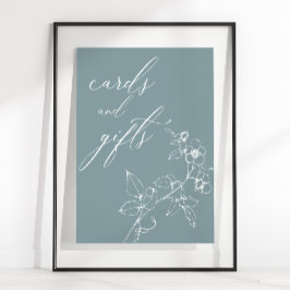 ヴィンテージタイムレスフローラベビーシャワーカードギフト ポスター