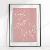 ヴィンテージタイムレスフローラベビーシャワーカードギフト ポスター