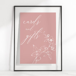 ヴィンテージタイムレスフローラベビーシャワーカードギフト ポスター