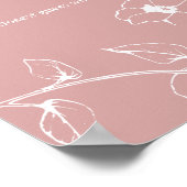 ヴィンテージタイムレスフローラベビーシャワー推測ゲーム ポスター (角)