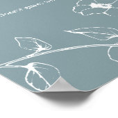 ヴィンテージタイムレスフローラベビーシャワー推測ゲーム ポスター (角)