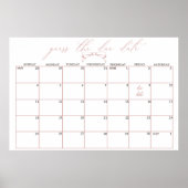 ヴィンテージタイムレスフローラベビースシャワー推定日 ポスター (正面)