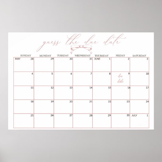 ヴィンテージタイムレスフローラベビースシャワー推定日 ポスター (正面)