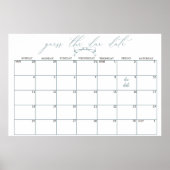 ヴィンテージタイムレスフローラベビースシャワー推定日 ポスター (正面)