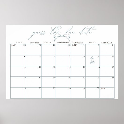 ヴィンテージタイムレスフローラベビースシャワー推定日 ポスター (正面)