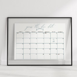 ヴィンテージタイムレスフローラベビースシャワー推定日 ポスター