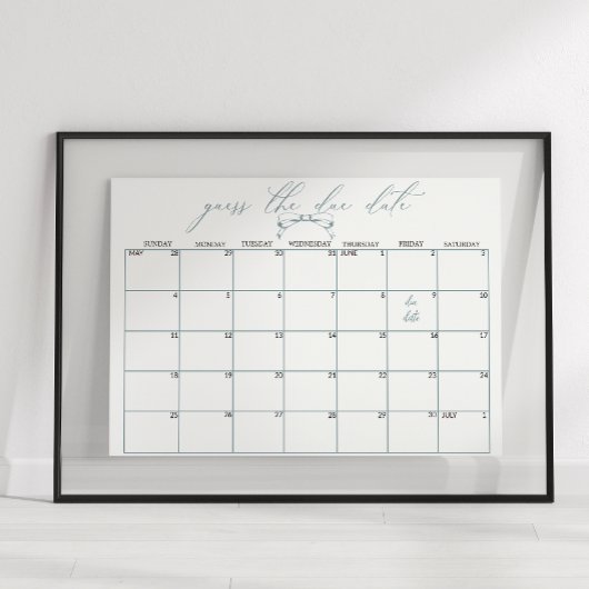 ヴィンテージタイムレスフローラベビースシャワー推定日 ポスター