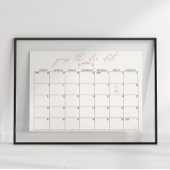 ヴィンテージタイムレスフローラベビースシャワー推定日 ポスター