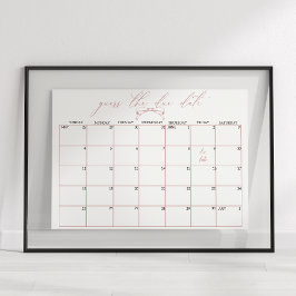 ヴィンテージタイムレスフローラベビースシャワー推定日 ポスター