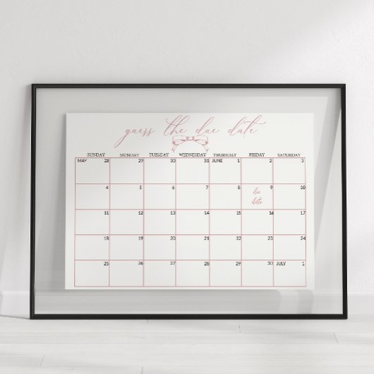 ヴィンテージタイムレスフローラベビースシャワー推定日 ポスター