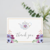 ヴィンテージタイム茶フローラブライダルシャワー サンキューカード (スタンド正面)
