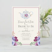 ヴィンテージタイム茶フローラブライダルシャワー 招待状 (スタンド正面)