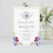 ヴィンテージタイム茶フローラブライダルシャワー 招待状 (スタンド正面)