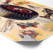 ヴィンテージタイヤ広告 – Dunlpタイヤ ポスター (角)