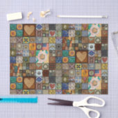 ヴィンテージタイリング組織またはデコページ紙 薄葉紙 (クラフト)