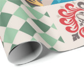 ヴィンテージタイルは複雑な詳細です。セラミック絵を描フロー ラッピングペーパー (ロールコーナー)