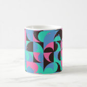 ヴィンテージタイルネオンピンクグリーン コーヒーマグカップ (中央)