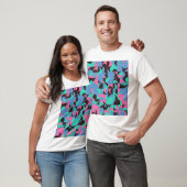 ヴィンテージタイルネオンピンクグリーン Tシャツ (ユニセックス)