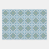 ヴィンテージタイルパターン ラッピングペーパーシート (正面)