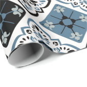 ヴィンテージタイルパターン ラッピングペーパー (ロールコーナー)