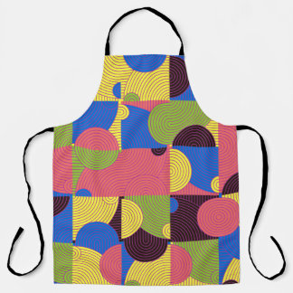 ヴィンテージタイルレトロ1960sパターン エプロン