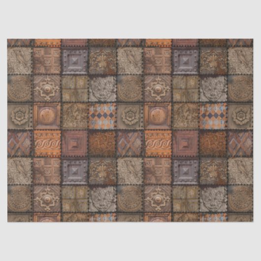 ヴィンテージタイル組織またはデコページ紙 薄葉紙 (正面)