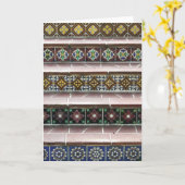 ヴィンテージタイル階段 カード (黄色い花)