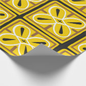 ヴィンテージタイル，イラストレーションパターン  ラッピングペーパー (角)