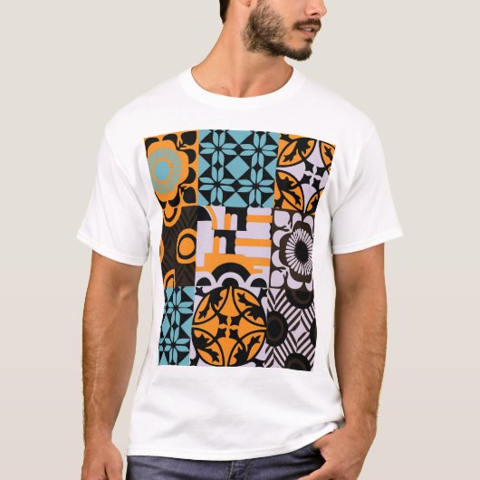 ヴィンテージタイル:複雑な装飾詳細。 Tシャツ (正面)