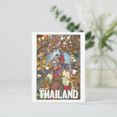 ヴィンテージタイ浮動市場 ポストカード (スタンド正面)