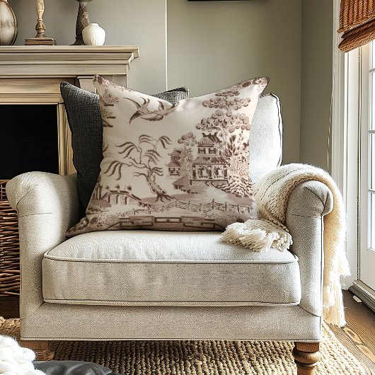 ヴィンテージタウペウィロー装飾装飾用クッション クッション