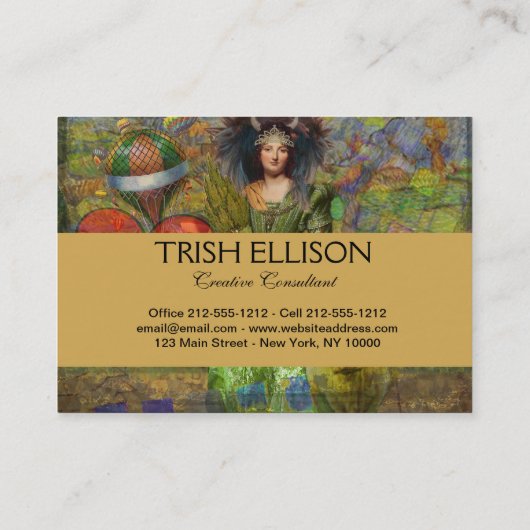 ヴィンテージタウロスファンタジーゴシック美術 名刺 (裏面)