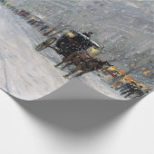 ヴィンテージタウンウィンタークリスマスプロムナードの風景 ラッピングペーパー (角)